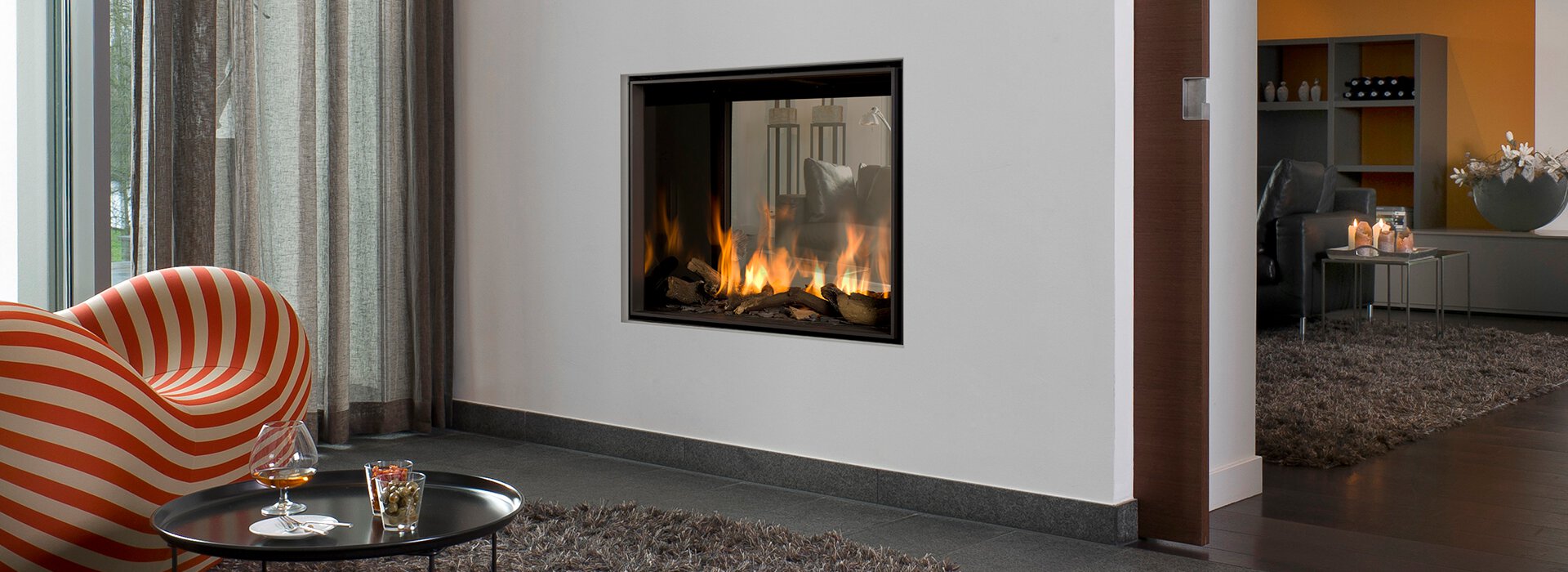 gaskamine von brunner - das täuschend echtes holzfeuer auf knopfdruck