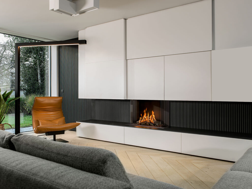 Gaskamin Panorama im Wohnzimmer
