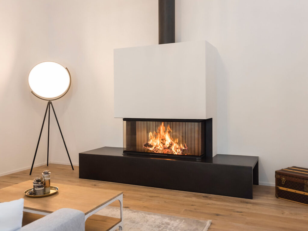 BRUNNER Kamin Panorama im Wohnzimmer
