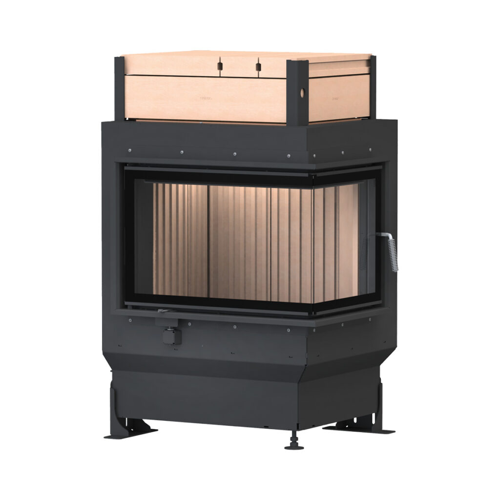 Grundofen GOT Eck mit GOF vor weißer Wand