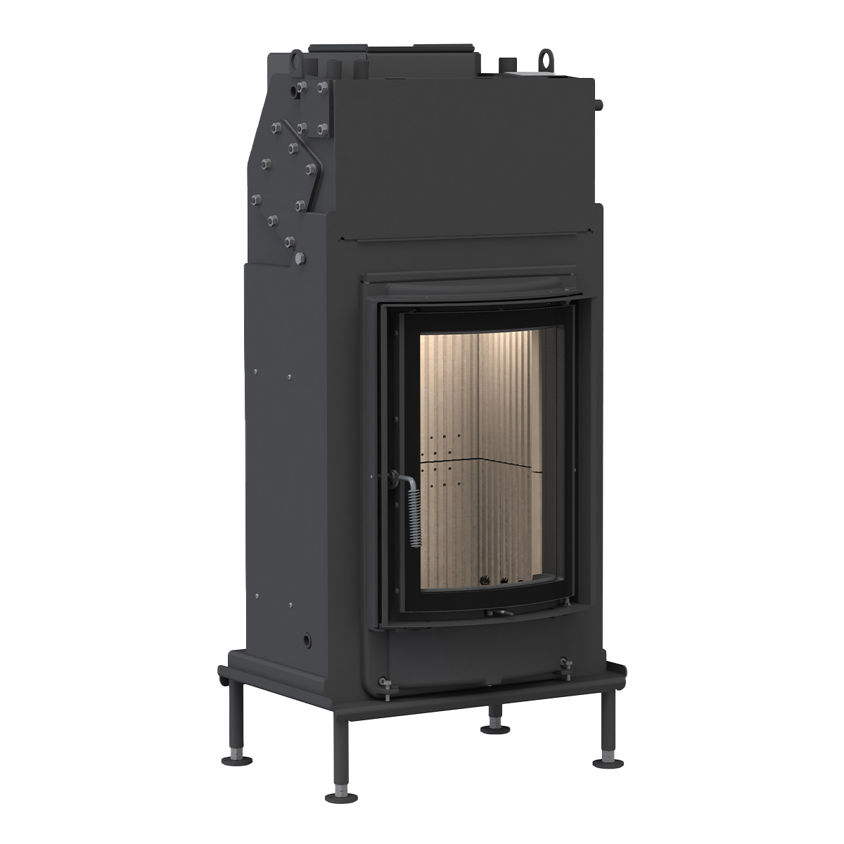 Rendering water-bearing tiled stove HKD 2.2k SK r flat