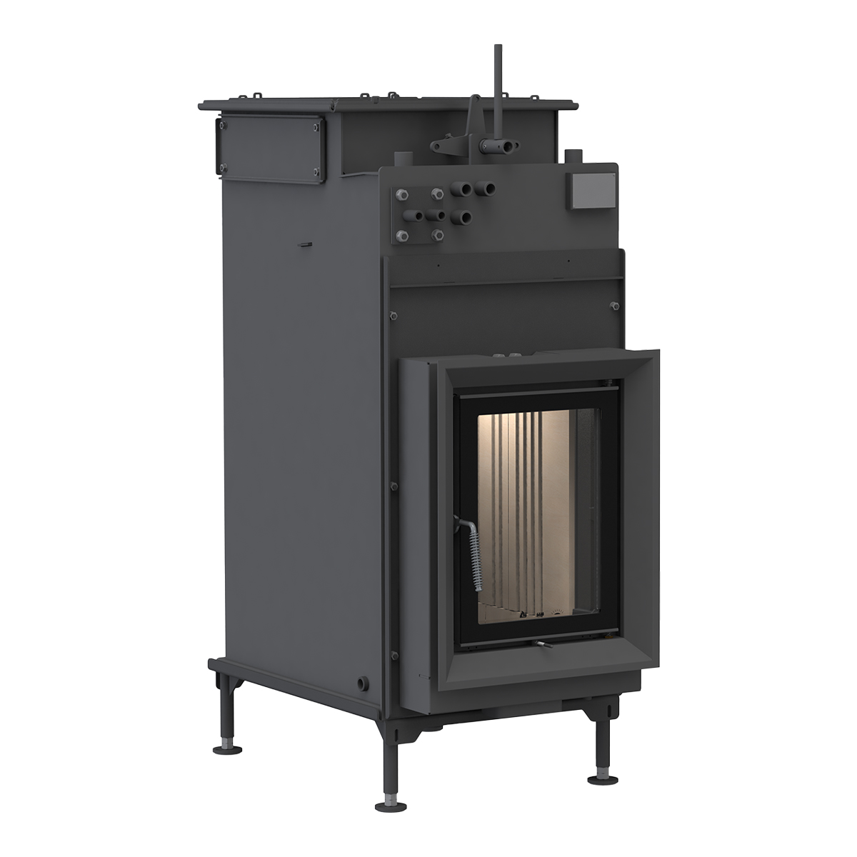 Rendering water-bearing stove Compact boiler B4 Flat