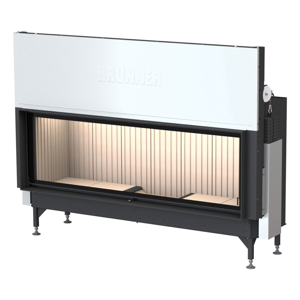 BRUNNER Kamin flach BKH-50-162 vor weißer Wand