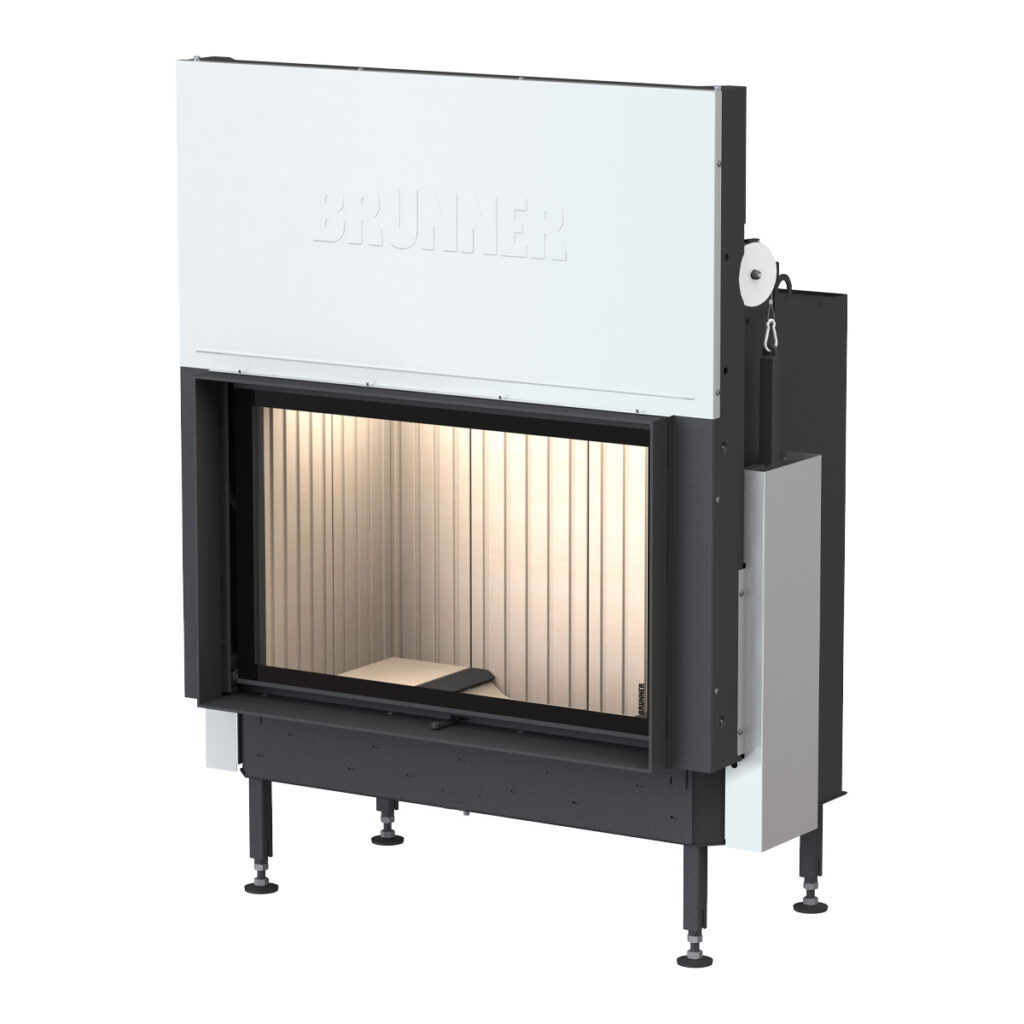 BRUNNER Kamin flach BKH-50-82 vor weißer Wand