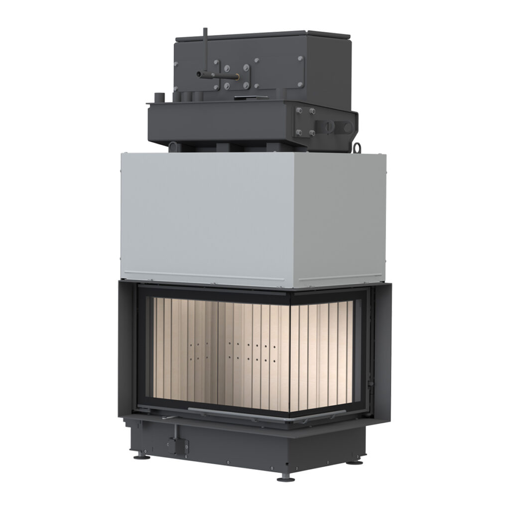 Rendering Kamin wasserführend 42-57-44 Eck