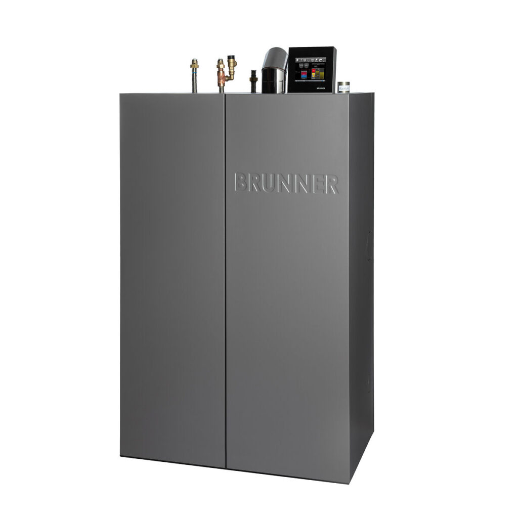 Pelletheizung BPH 4/16 vor weißem Hintergrund