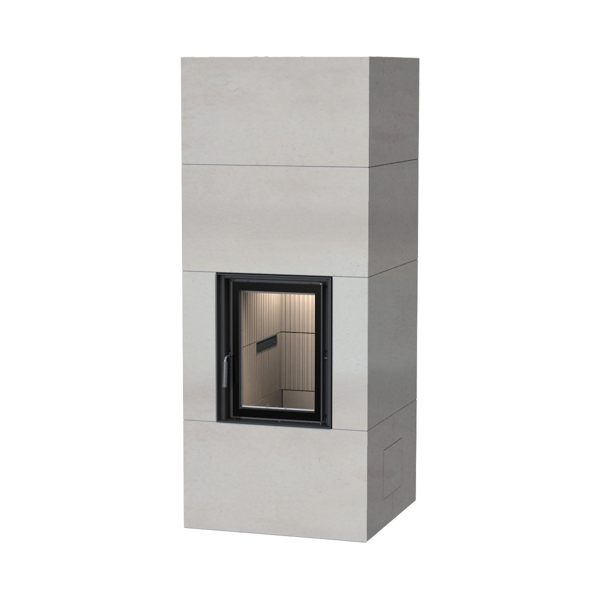 Rendering Systemofen wasserführend BSO 06 Flach