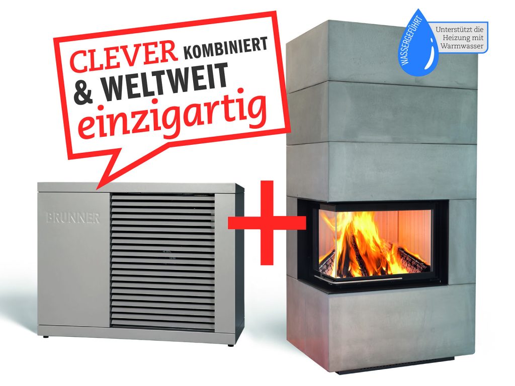 Kombination Wärmepumpe und wasserführender Ofen als einzigartiges Heizkonzept