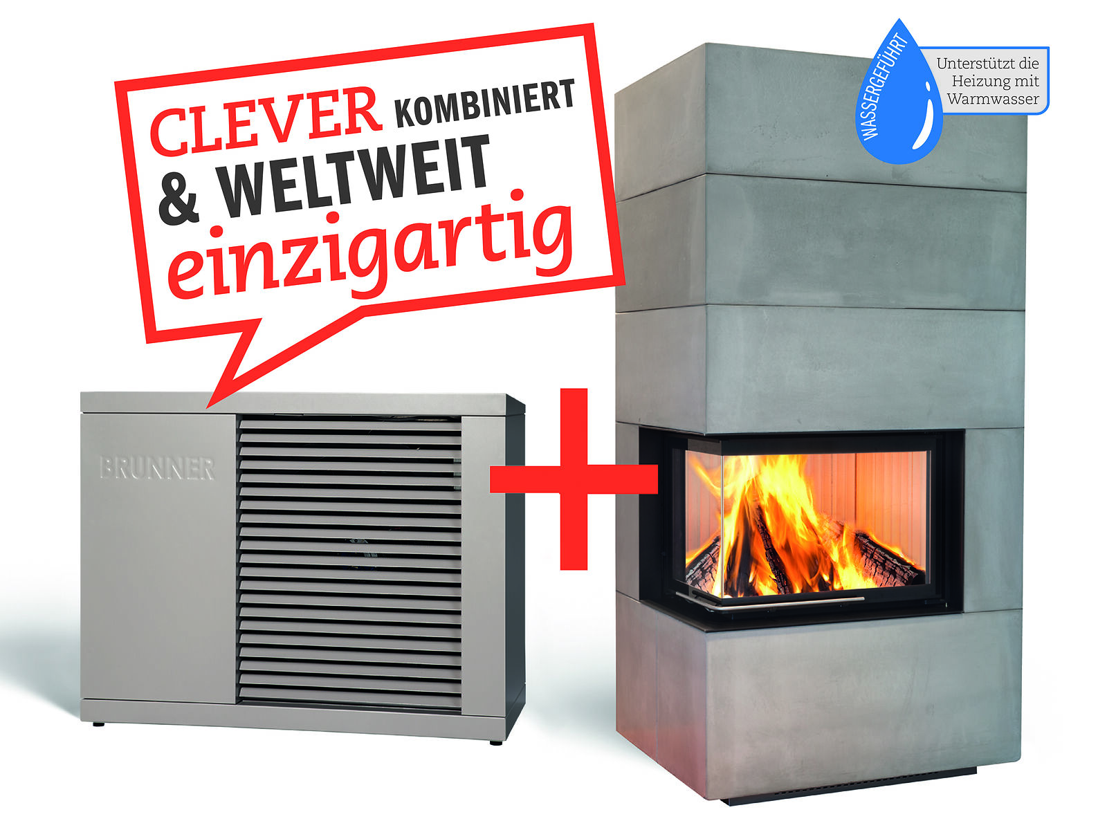 Kombination Wärmepumpe und wasserführender Ofen als einzigartiges Heizkonzept