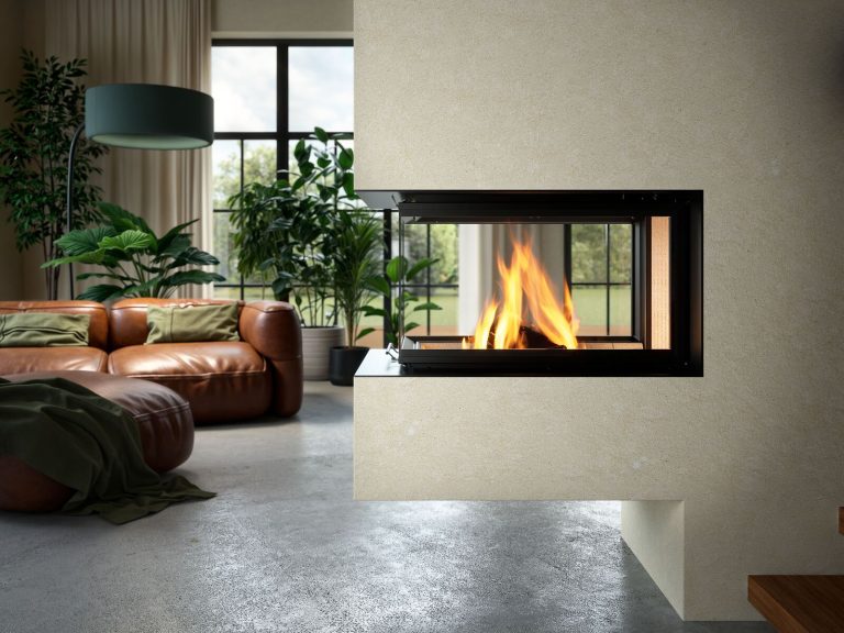 Schwebender Panoramakamin 