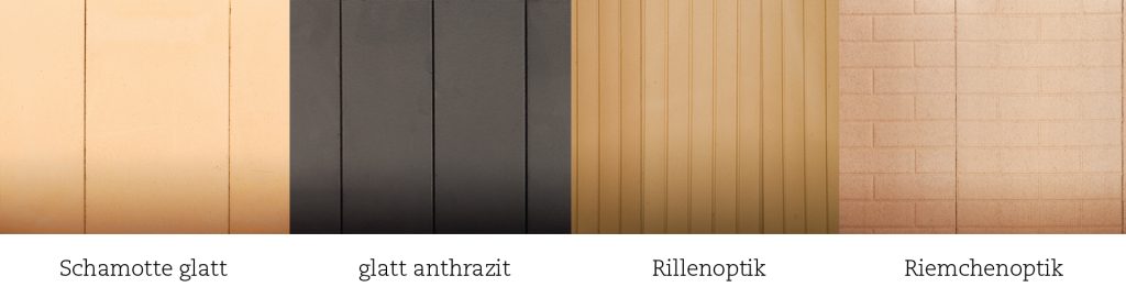 Übersicht aller BRUNNER Schamotteausführungen